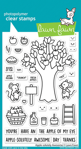 Lawn Fawn Apple-Solutely Awesome - Stamps
