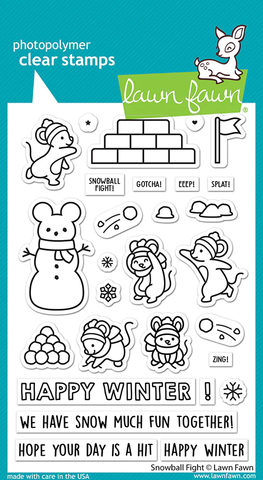 Lawn Fawn Snowball Fight - Stamps